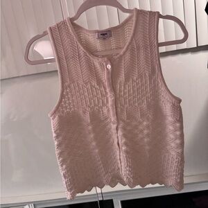 SUNCOO Paris white crotchet tank top